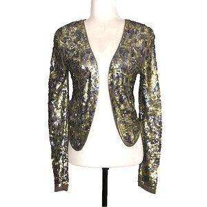 Mango metallic sequin cardigan/blazer